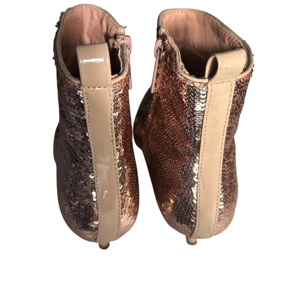 Unilody Pink Sequin Bootie Pumps Sz 6.5 - Picture 8 of 13